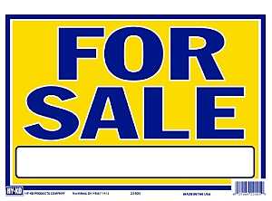 SIGN PLASTIC FOR SALE 9INX13IN