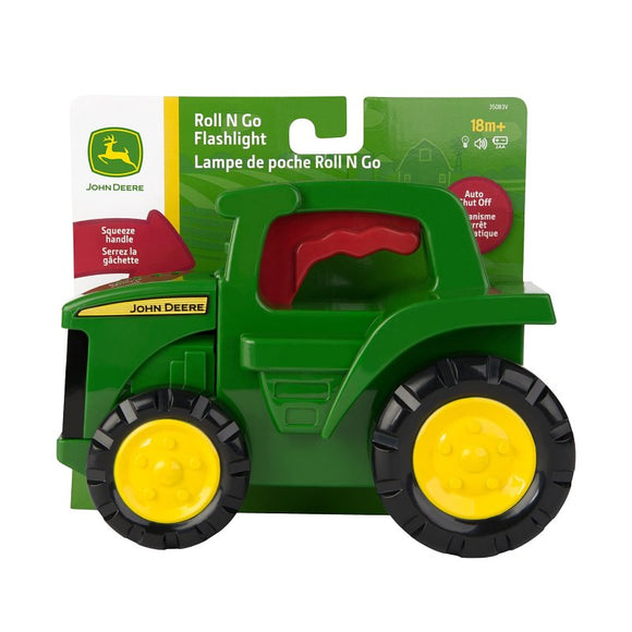 John Deere Toys 35083 Flashlight Tractor, 18 months and Up, Internal Light/Music: Internal Light and Music