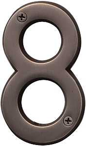 NUMBER HOUSE 8 SB 4IN OLD BRZ 