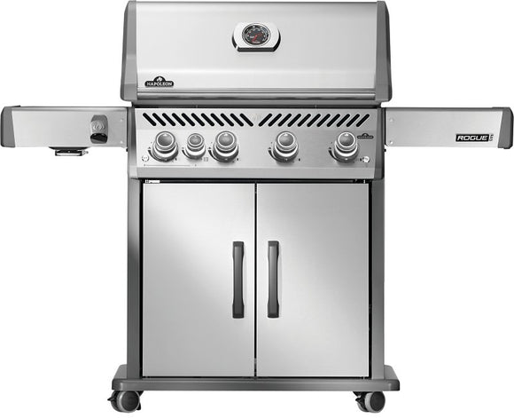 Napoleon Rogue PRO 525 Series RP525SIBNSS-2 Gas Grill with Infrared Side Burner, 48,000 Btu, Natural Gas, 4-Burner