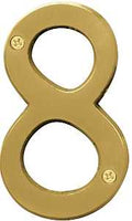 NUMBER HOUSE 8 SB 4IN BRSH BR 