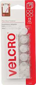 FASTENER VELCRO COIN 5/8IN CLR