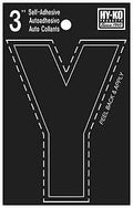 LETTER HOUSE Y 3IN  VINYL BLK 