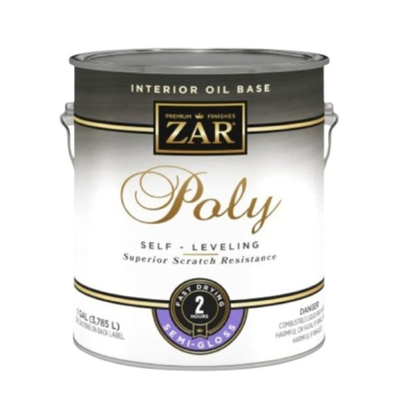 ZAR 33013 Polyurethane, Oil Base, Clear, Semi-Gloss, Liquid, 1 gal Can, 0.9 Specific Gravity