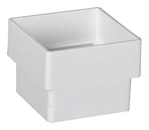 CONNECTOR DWNSPT SQ WHT 2IN   