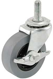 CASTER STEM TPR W/BRAKE 2IN   