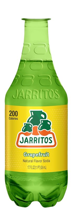Jarritos 15505 Soft Drink, Grapefruit, 17.7 oz Bottle