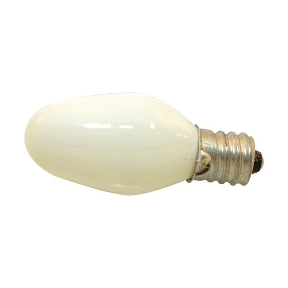Sylvania 13553 Incandescent Lamp, White Lamp, 4 W, Candelabra E12 Lamp Base, C7 Lamp, 16 Lumens, 2850 K Color Temp