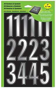 NUMBERS PRISM SLV VINYL 2IN   