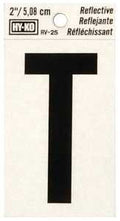 LETTER HOUSE T 2IN REFL BLK   