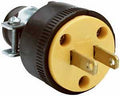 RUBBER CONN BLK 2W 2P 15A 125V