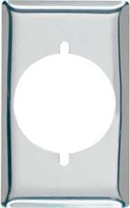 WALL PLATE 1GANG METAL CHROME 