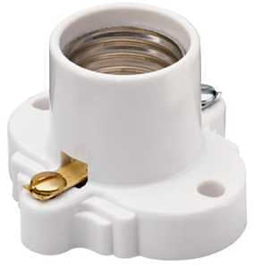 LAMPHOLDER CLEAT MED BS WHITE 
