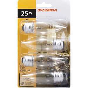 BULB LT CHNDLR 25W 120V CLR   