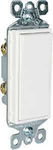 DECO SWTCH WHT 1P 15A 120/277V