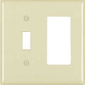 WALL PLATE 2G 1TOGG&1DECO IVRY