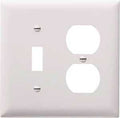 WALL PLATE 2G 1TOGG & 1DPX WHT