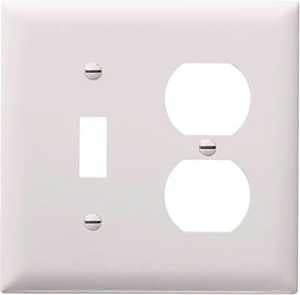 WALL PLATE 2G 1TOGG & 1DPX WHT