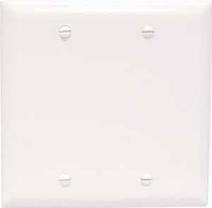 BLANK WALL PLATE 2G BX MT WHT 