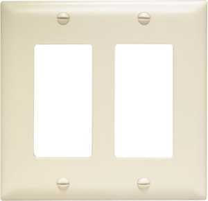 WALL PLATE 2GNG 2DECO NYLON LA