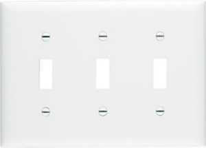 WALL PLATE 3GANG 3 TOGGLE WHT 