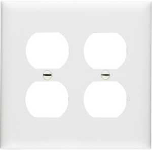 WALL PLATE 1GANG 2 DUPLEX WHT 
