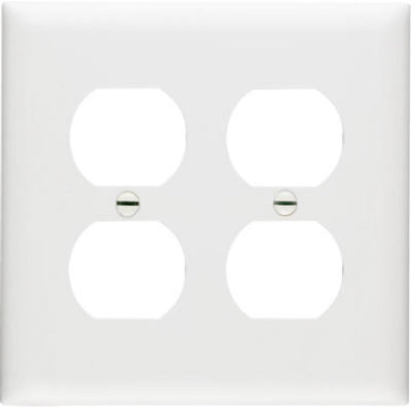 Legrand TradeMaster TP82WCC30 Wallplate, 4-11/16 in L, 4-3/4 in W, Standard, 2 -Gang, Nylon, White, Matte