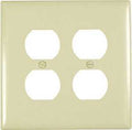 JUMBO WALL PLATE 2G 2DPX IVORY