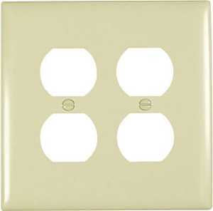 JUMBO WALL PLATE 2G 2DPX IVORY