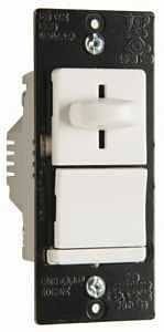 SLIDE DIMMER 3WAY WHITE 1POLE 