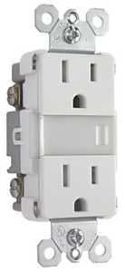 RECEPTCL DECO/NTLT DPX WHT 15A