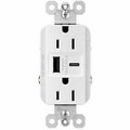 RCPTCL GFCI/USB A/C TR WHT 15A