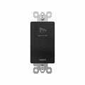 DECO SWITCH WAVE BLK 20A 120V 