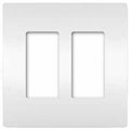 SCRWLS WALL PLATE 2G 2DECO WHT
