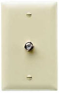 COAX WALL PLATE F-TYPE 1G IVRY