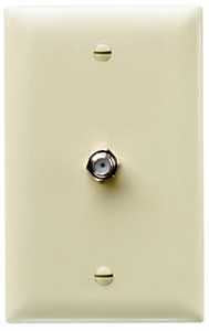 COAX WALL PLATE F-TYPE 1G IVRY
