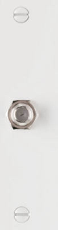 On-Q TPCATVWCC12 Wallplate and Strap, 1 -Gang, Steel, White, Nickel Plated