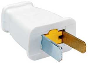 STRT BLADE PLUG WHT 2P 2W 15A 