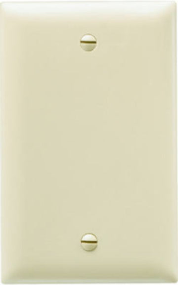 Legrand TP13ICC30 Blank Wallplate, 4.68 in L, 2.93 in W, 0.07 in Thick, 1 -Gang, Nylon, Ivory