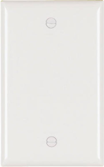 Legrand TP13WCC30 Blank Wallplate, 4.69 in L, 2.94 in W, 0.16 in Thick, 1-Gang, Nylon, White, Box