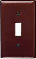 WALL PLATE 1GANG 1 TOGG BROWN 