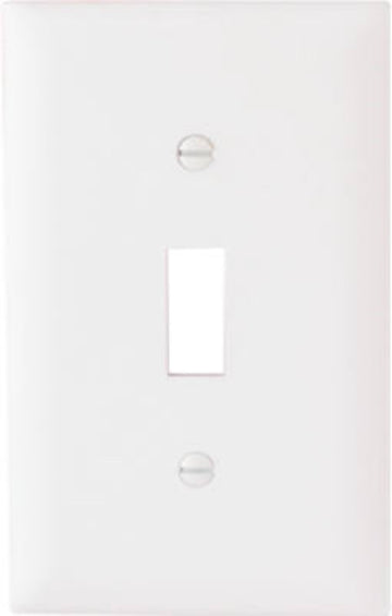 Legrand TradeMaster TP1WCC100 Wallplate, 4-1/2 in L, 2-3/4 in W, 1 -Gang, Plastic, White, Matte