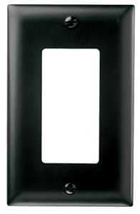 WALL PLATE 1GNG 1DECO NYLN BLK