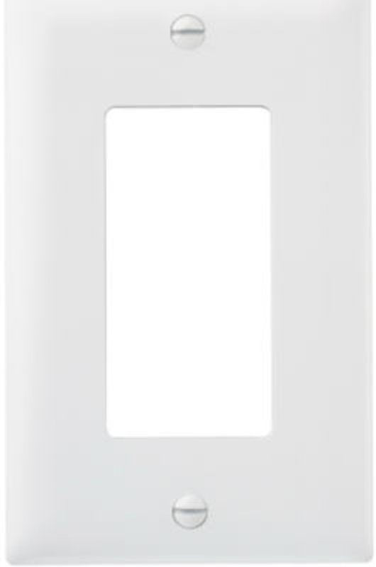 Legrand TradeMaster TP26WCC100 Switch Wallplate, 4-11/16 in L, 2-15/16 in W, 1 -Gang, Nylon, White, Matte