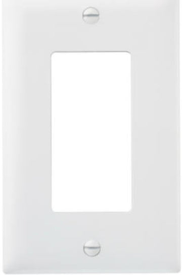 Legrand TradeMaster TP26WCC100 Switch Wallplate, 4-11/16 in L, 2-15/16 in W, 1 -Gang, Nylon, White, Matte