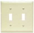 WALL PLATE 2GANG 2 TOGGLE IVRY