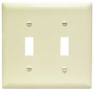 WALL PLATE 2GANG 2 TOGGLE IVRY