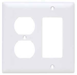 WALL PLATE 2G 1DPX & 1DECO WHT