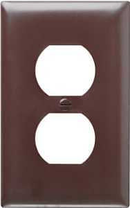 WALL PLATE 1GNG 1 DUPLEX BLACK