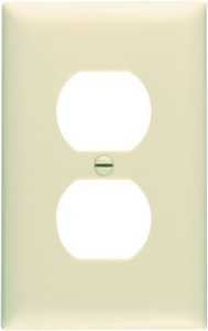 WALL PLATE 1GNG 1 DUPLEX IVORY
